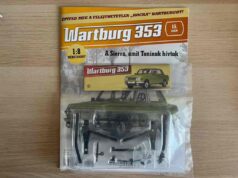 DeAgostini Wartburg 353 1:8 építés – 15. lapszám: alvázkeret burkolatainak beillesztése