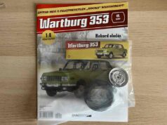 DeAgostini Wartburg 353 1:8 építés – 49. lapszám: a pótkerék gumiabroncsa, valamint a keréktárcsa külső felülete